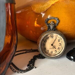 Vintage Pocket Watch Pendant Necklace